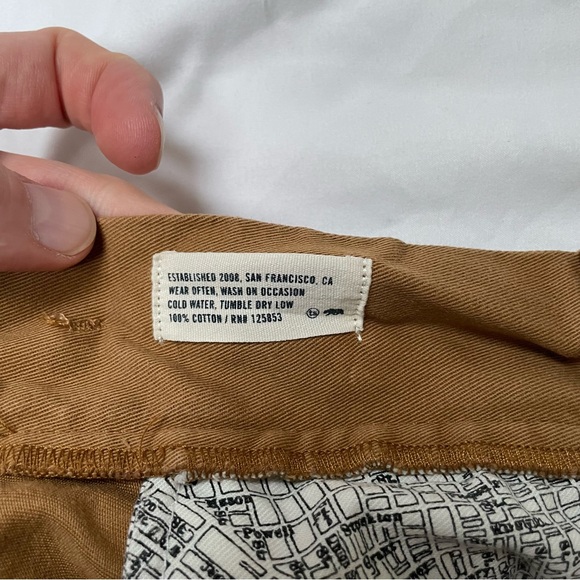 Taylor Stitch The Slim Foundation Pant in Organic Khaki size 33 - Picture 4 of 5
